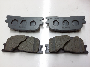 Image of Disc Brake Pad Set (Rear). A set of disc brake pads. image for your 2018 Toyota Tundra 4.6L V8 A/T 4WD SR Extended Cab Pickup Fleetside 